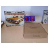 Dodge charger sign & new diecast turntable. As shown. CASH ON SITE ONLY. PICKUP IS MONDAY MAY 11TH FROM 11 AM TO 4 PM. REGARDLESS WHAT THE SCHEDULE STATES.