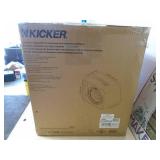 Kicker sub speaker. New in the box. As shown. CASH ON SITE ONLY. PICKUP IS MONDAY MAY 11TH FROM 11 AM TO 4 PM. REGARDLESS WHAT THE SCHEDULE STATES.