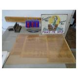 Tin sign & copies of the consitution with the declaration of the independence. As shown. CASH ON SITE ONLY. PICKUP IS MONDAY MAY 11TH FROM 11 AM TO 4 PM. REGARDLESS WHAT THE SCHEDULE STATES.
