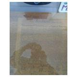 Tin sign & copies of the consitution with the declaration of the independence. As shown. CASH ON SITE ONLY. PICKUP IS MONDAY MAY 11TH FROM 11 AM TO 4 PM. REGARDLESS WHAT THE SCHEDULE STATES.