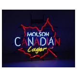 Vintage WORKING Molson Lager Neon Sign