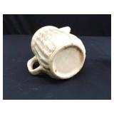 Antique Spongeware Advertising Pitcher and an Old Whiskey Jug
