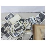 Large Lot of Black and White Photos and an Antique Photo Album