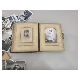Large Lot of Black and White Photos and an Antique Photo Album