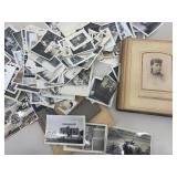 Large Lot of Black and White Photos and an Antique Photo Album