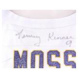 Vintage Tommy Kramer and Others Autographed Well Used Randy Moss Starter Jersey