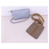 Vintage Kate Spade Light Blue Leatther Declan Crossbody Bag, and Coach Signature Messanger Bag