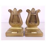 VERY HEAVY PM Craftsman SOLID BRASS Music Book Ends
