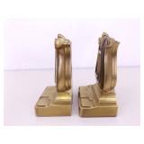 VERY HEAVY PM Craftsman SOLID BRASS Music Book Ends