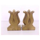 VERY HEAVY PM Craftsman SOLID BRASS Music Book Ends