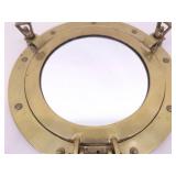 Vintage SOLID BRASS 10.75" Portal Mirror That Opens