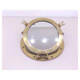 Vintage SOLID BRASS 10.75" Portal Mirror That Opens