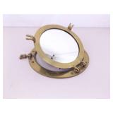 Vintage SOLID BRASS 10.75" Portal Mirror That Opens