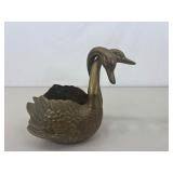 Collection of 8.5" Tall Brass Geese Figurines