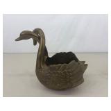 Collection of 8.5" Tall Brass Geese Figurines