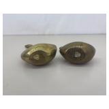 Collection of 8.5" Tall Brass Geese Figurines
