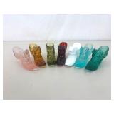 7 Fenton Glass Shoe Figurines
