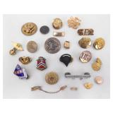 Lot of Vintage Military Pins, Buttons, etc.