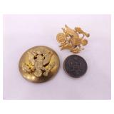 Lot of Vintage Military Pins, Buttons, etc.