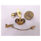 Lot of Vintage Military Pins, Buttons, etc.