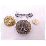 Lot of Vintage Military Pins, Buttons, etc.