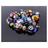 Vintage 20" Murano Millefiori Trade Bead Necklace