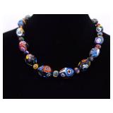Vintage 20" Murano Millefiori Trade Bead Necklace