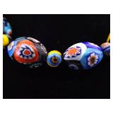 Vintage 20" Murano Millefiori Trade Bead Necklace