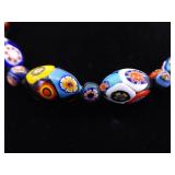 Vintage 20" Murano Millefiori Trade Bead Necklace