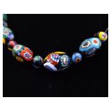 Vintage 20" Murano Millefiori Trade Bead Necklace