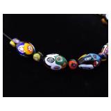 Vintage 20" Murano Millefiori Trade Bead Necklace