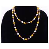 2 Authentic Baroque Pearl 48" Necklaces