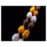 2 Authentic Baroque Pearl 48" Necklaces
