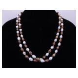 2 Authentic Baroque Pearl 48" Necklaces