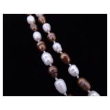 2 Authentic Baroque Pearl 48" Necklaces