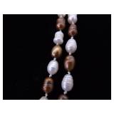 2 Authentic Baroque Pearl 48" Necklaces