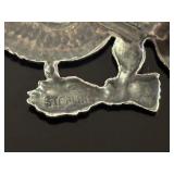 Larger .925 Sterling Silver 5.35 Gram Military Pin