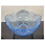 Vintage Mosser Glass Footed Bowl 3 Piece Set