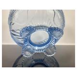 Vintage Mosser Glass Footed Bowl 3 Piece Set