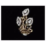 Vintage 2" Crown Trifari Patent Pending Brooch