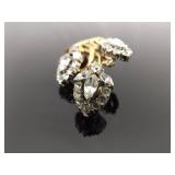Vintage 2" Crown Trifari Patent Pending Brooch