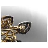 Vintage 2" Crown Trifari Patent Pending Brooch