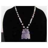 Authentic 23" Amethyst 2" Idol Necklace