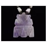 Authentic 23" Amethyst 2" Idol Necklace