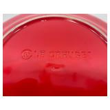 4 Le Creuset Cerise Cherry 12" Dinner Plates