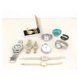 Lot of Vintage Wrist Watches and a Pocket Watch (Breitling likely not authentic)