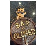 vintage "Bar is Open" sign