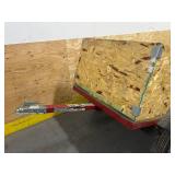 4 Foot Haul Master 1090 LB Capacity Utility Trailer with 12" Wheels and Custom Built Wooden Enclosure