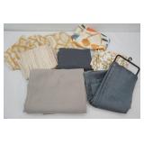 4 Sets of Matching Curtains & 3 Single Panel