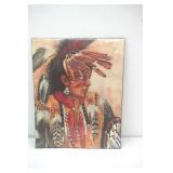 Vintage Native American Art Print Poster 16x20"